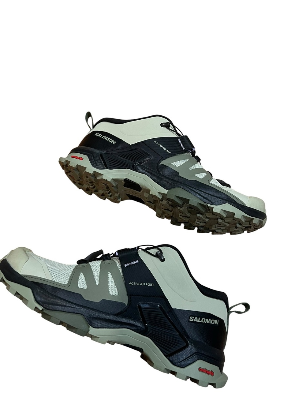 Salomon Men's Black and Cream Trail Boots